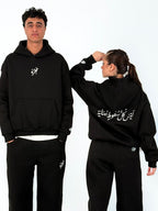 BLACK‏‎ ‏‎" لَيْسَ كُلُّ سُقُوطٍ نِهَايَهْ " HOODIE