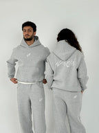 GRAY " لا تَرَاجُعَ وَلا اسْتسْلَامَ " HOODIE