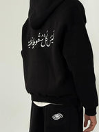 BLACK‏‎ ‏‎" لَيْسَ كُلُّ سُقُوطٍ نِهَايَهْ " HOODIE